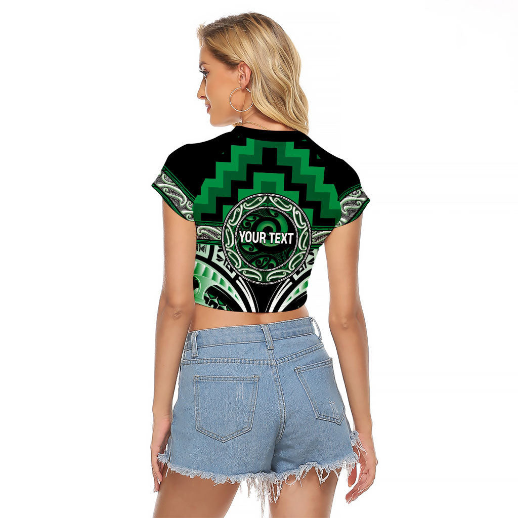 Aotearoa Ngati Maniapoto Personalised Raglan Cropped T Shirt Maori Iwi Poutama Puhoro Tattoo LT14 - Polynesian Pride