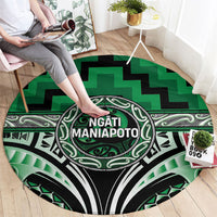 Aotearoa Ngati Maniapoto Round Carpet Maori Iwi Poutama Puhoro Tattoo LT14 - Polynesian Pride