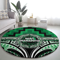 Aotearoa Ngati Maniapoto Round Carpet Maori Iwi Poutama Puhoro Tattoo LT14 - Polynesian Pride