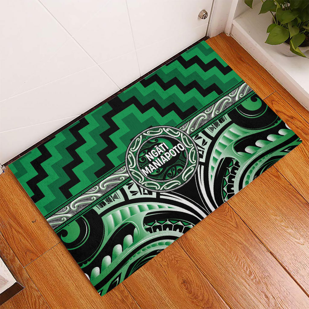 Aotearoa Ngati Maniapoto Rubber Doormat Maori Iwi Poutama Puhoro Tattoo LT14 - Polynesian Pride