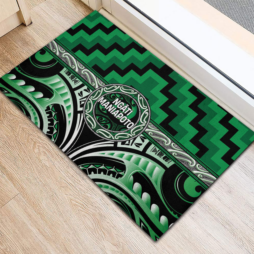 Aotearoa Ngati Maniapoto Rubber Doormat Maori Iwi Poutama Puhoro Tattoo LT14 - Polynesian Pride