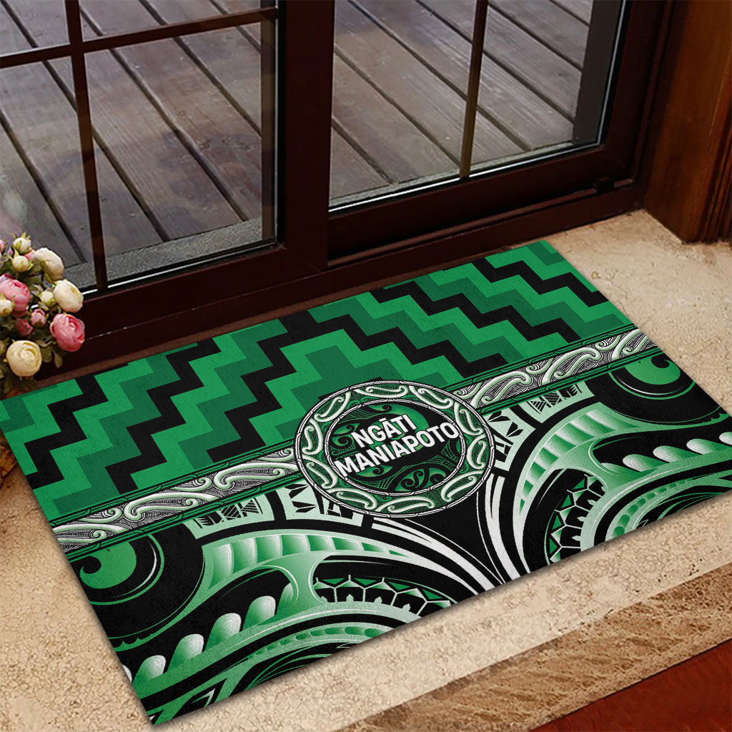 Aotearoa Ngati Maniapoto Rubber Doormat Maori Iwi Poutama Puhoro Tattoo LT14 - Polynesian Pride
