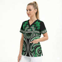 Aotearoa Ngati Maniapoto Personalised Scrub Top Maori Iwi Poutama Puhoro Tattoo LT14 - Polynesian Pride