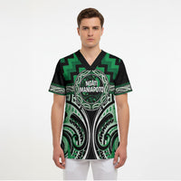 Aotearoa Ngati Maniapoto Personalised Scrub Top Maori Iwi Poutama Puhoro Tattoo LT14 - Polynesian Pride