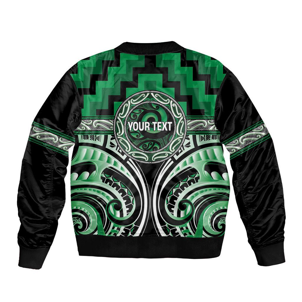 Aotearoa Ngati Maniapoto Personalised Sleeve Zip Bomber Jacket Maori Iwi Poutama Puhoro Tattoo LT14 - Polynesian Pride