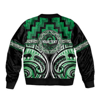 Aotearoa Ngati Maniapoto Personalised Sleeve Zip Bomber Jacket Maori Iwi Poutama Puhoro Tattoo LT14 - Polynesian Pride