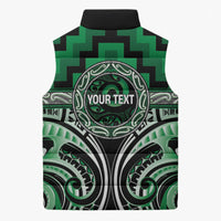 Aotearoa Ngati Maniapoto Personalised Sleeveless Puffer Jacket Maori Iwi Poutama Puhoro Tattoo LT14 - Polynesian Pride