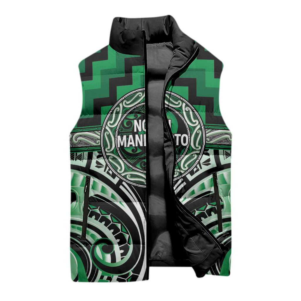 Aotearoa Ngati Maniapoto Personalised Sleeveless Puffer Jacket Maori Iwi Poutama Puhoro Tattoo LT14 - Polynesian Pride