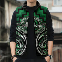 Aotearoa Ngati Maniapoto Personalised Sleeveless Puffer Jacket Maori Iwi Poutama Puhoro Tattoo LT14 - Polynesian Pride