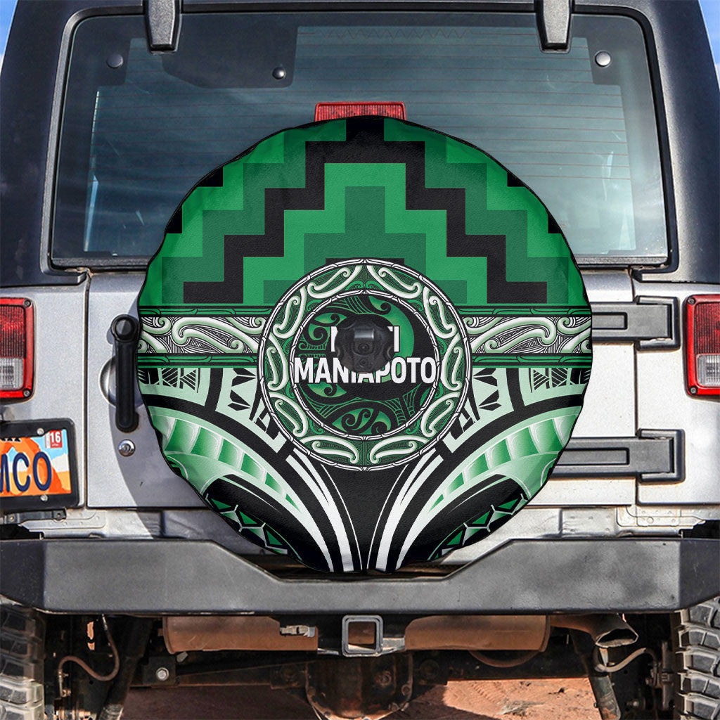 Aotearoa Ngati Maniapoto Spare Tire Cover Maori Iwi Poutama Puhoro Tattoo LT14 Green - Polynesian Pride