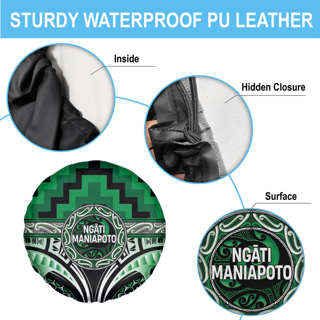 Aotearoa Ngati Maniapoto Spare Tire Cover Maori Iwi Poutama Puhoro Tattoo LT14 - Polynesian Pride