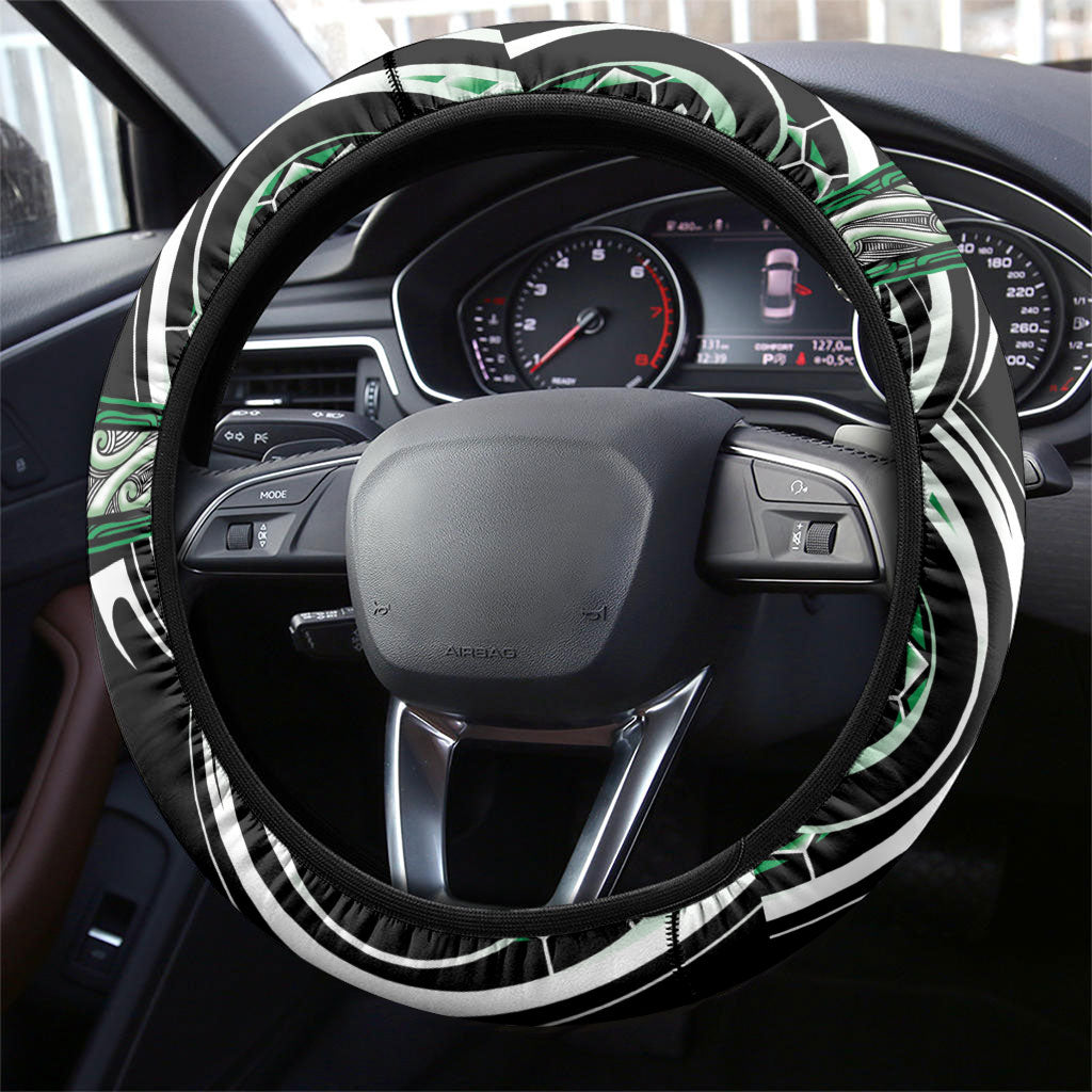 Aotearoa Ngati Maniapoto Steering Wheel Cover Maori Iwi Poutama Puhoro Tattoo LT14 - Polynesian Pride
