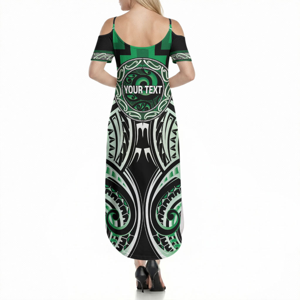 Aotearoa Ngati Maniapoto Personalised Summer Maxi Dress Maori Iwi Poutama Puhoro Tattoo LT14 - Polynesian Pride