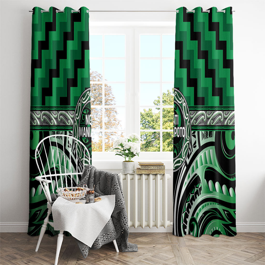 Aotearoa Ngati Maniapoto Window Curtain Maori Iwi Poutama Puhoro Tattoo LT14 - Polynesian Pride