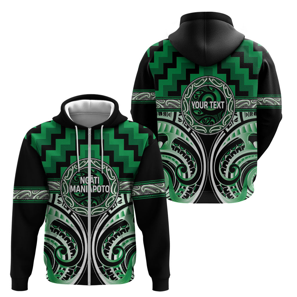 Aotearoa Ngati Maniapoto Personalised Zip Hoodie Maori Iwi Poutama Puhoro Tattoo LT14 - Polynesian Pride