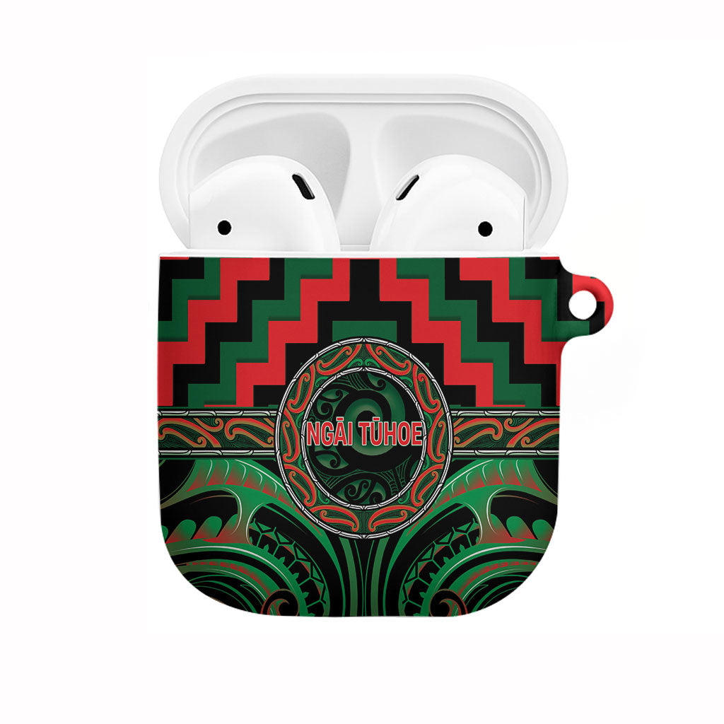 Aotearoa Ngai Tuhoe AirPods Case Maori Iwi Poutama Puhoro Tattoo LT14 Green - Polynesian Pride