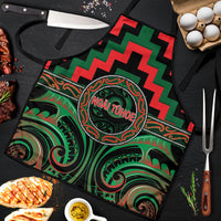 Aotearoa Ngai Tuhoe Apron Maori Iwi Poutama Puhoro Tattoo LT14 Green - Polynesian Pride