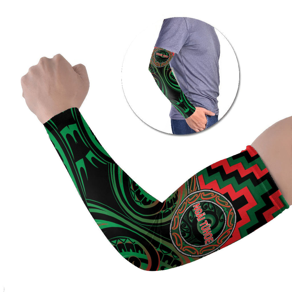 Aotearoa Ngai Tuhoe Personalised Arm Sleeves Maori Iwi Poutama Puhoro Tattoo LT14 Set of 2 Green - Polynesian Pride