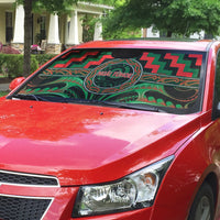 Aotearoa Ngai Tuhoe Auto Sun Shade Maori Iwi Poutama Puhoro Tattoo LT14 - Polynesian Pride