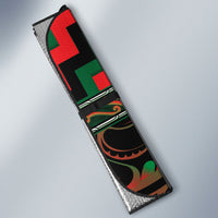 Aotearoa Ngai Tuhoe Auto Sun Shade Maori Iwi Poutama Puhoro Tattoo LT14 - Polynesian Pride