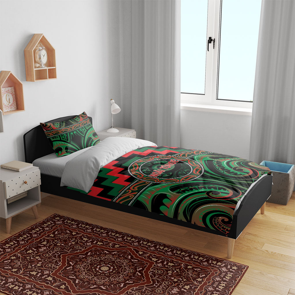 Aotearoa Ngai Tuhoe Bedding Set Maori Iwi Poutama Puhoro Tattoo LT14 - Polynesian Pride