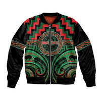Aotearoa Ngai Tuhoe Personalised Bomber Jacket Maori Iwi Poutama Puhoro Tattoo LT14 Unisex Green - Polynesian Pride