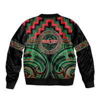 Aotearoa Ngai Tuhoe Personalised Bomber Jacket Maori Iwi Poutama Puhoro Tattoo LT14 - Polynesian Pride