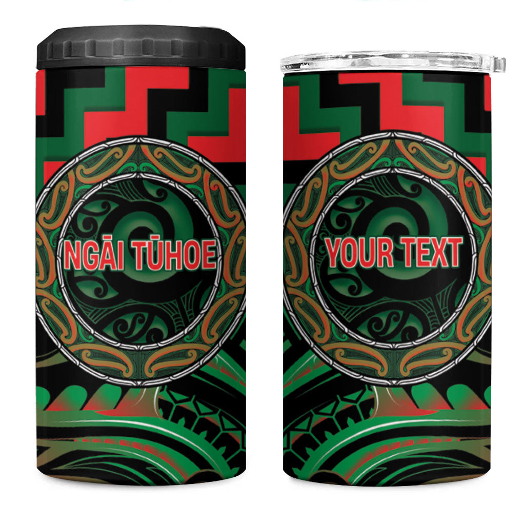 Aotearoa Ngai Tuhoe Personalised 4 in 1 Can Cooler Tumbler Maori Iwi Poutama Puhoro Tattoo LT14 One Size: 16 oz Green - Polynesian Pride