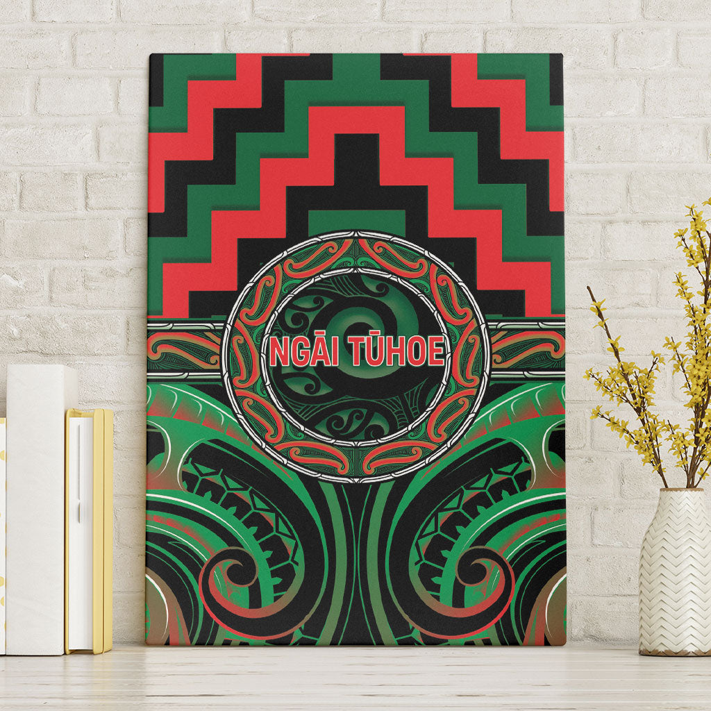 Aotearoa Ngai Tuhoe Canvas Wall Art Maori Iwi Poutama Puhoro Tattoo LT14 Without Frame Green - Polynesian Pride