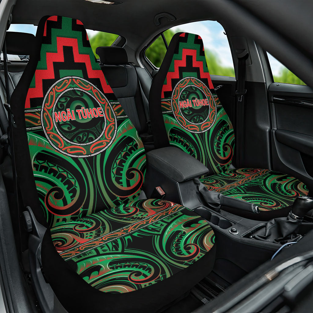 Aotearoa Ngai Tuhoe Car Seat Cover Maori Iwi Poutama Puhoro Tattoo LT14 One Size Green - Polynesian Pride