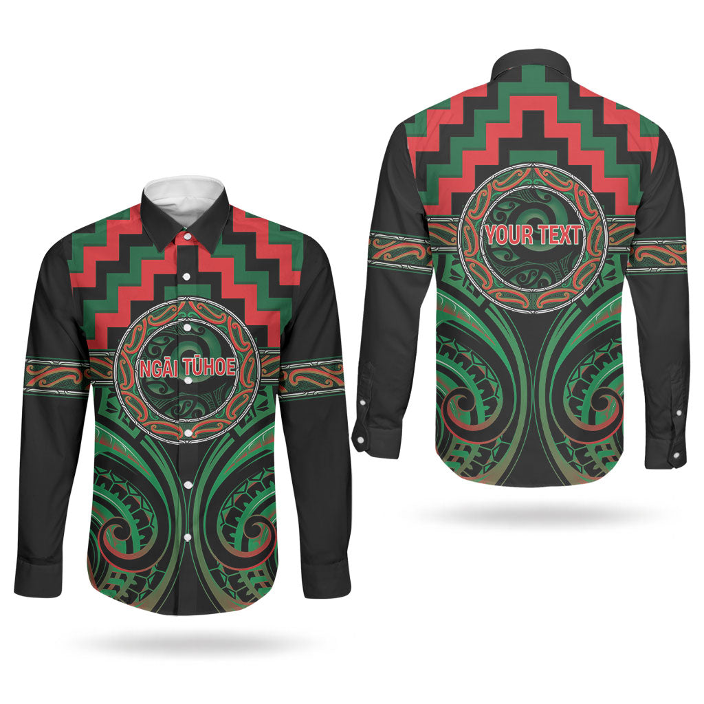 Aotearoa Ngai Tuhoe Personalised Couples Matching Summer Maxi Dress and Long Sleeve Button Shirt Maori Iwi Poutama Puhoro Tattoo LT14 - Polynesian Pride