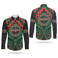 Aotearoa Ngai Tuhoe Personalised Couples Matching Summer Maxi Dress and Long Sleeve Button Shirt Maori Iwi Poutama Puhoro Tattoo LT14 - Polynesian Pride
