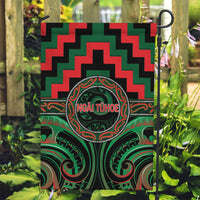 Aotearoa Ngai Tuhoe Garden Flag Maori Iwi Poutama Puhoro Tattoo LT14 Garden Flag Green - Polynesian Pride