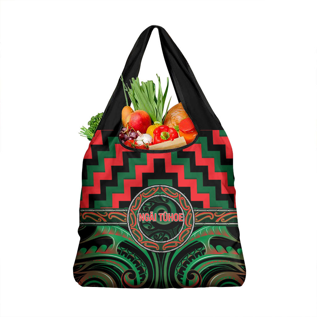 Aotearoa Ngai Tuhoe Grocery Bag Maori Iwi Poutama Puhoro Tattoo LT14 1-pack One Size Green - Polynesian Pride