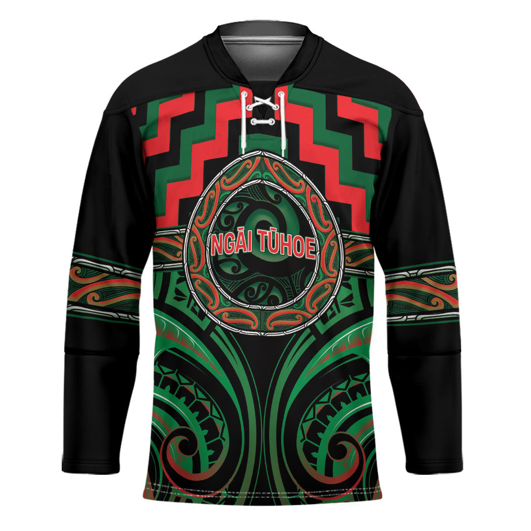 Aotearoa Ngai Tuhoe Personalised Hockey Jersey Maori Iwi Poutama Puhoro Tattoo LT14 Unisex Green - Polynesian Pride