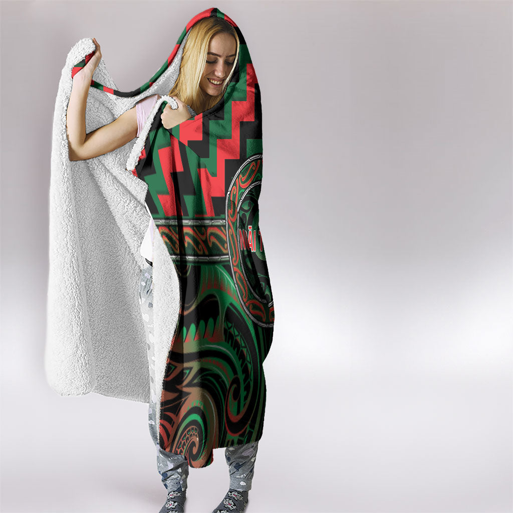 Aotearoa Ngai Tuhoe Hooded Blanket Maori Iwi Poutama Puhoro Tattoo LT14 - Polynesian Pride