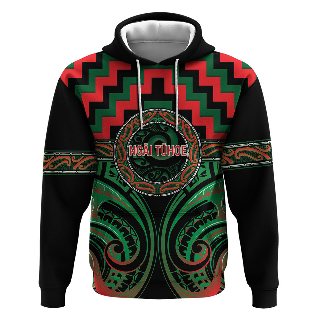 Aotearoa Ngai Tuhoe Personalised Hoodie Maori Iwi Poutama Puhoro Tattoo LT14 Pullover Hoodie Green - Polynesian Pride
