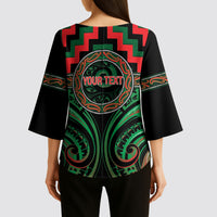Aotearoa Ngai Tuhoe Personalised Kimono Sleeve Blouse Maori Iwi Poutama Puhoro Tattoo LT14 - Polynesian Pride