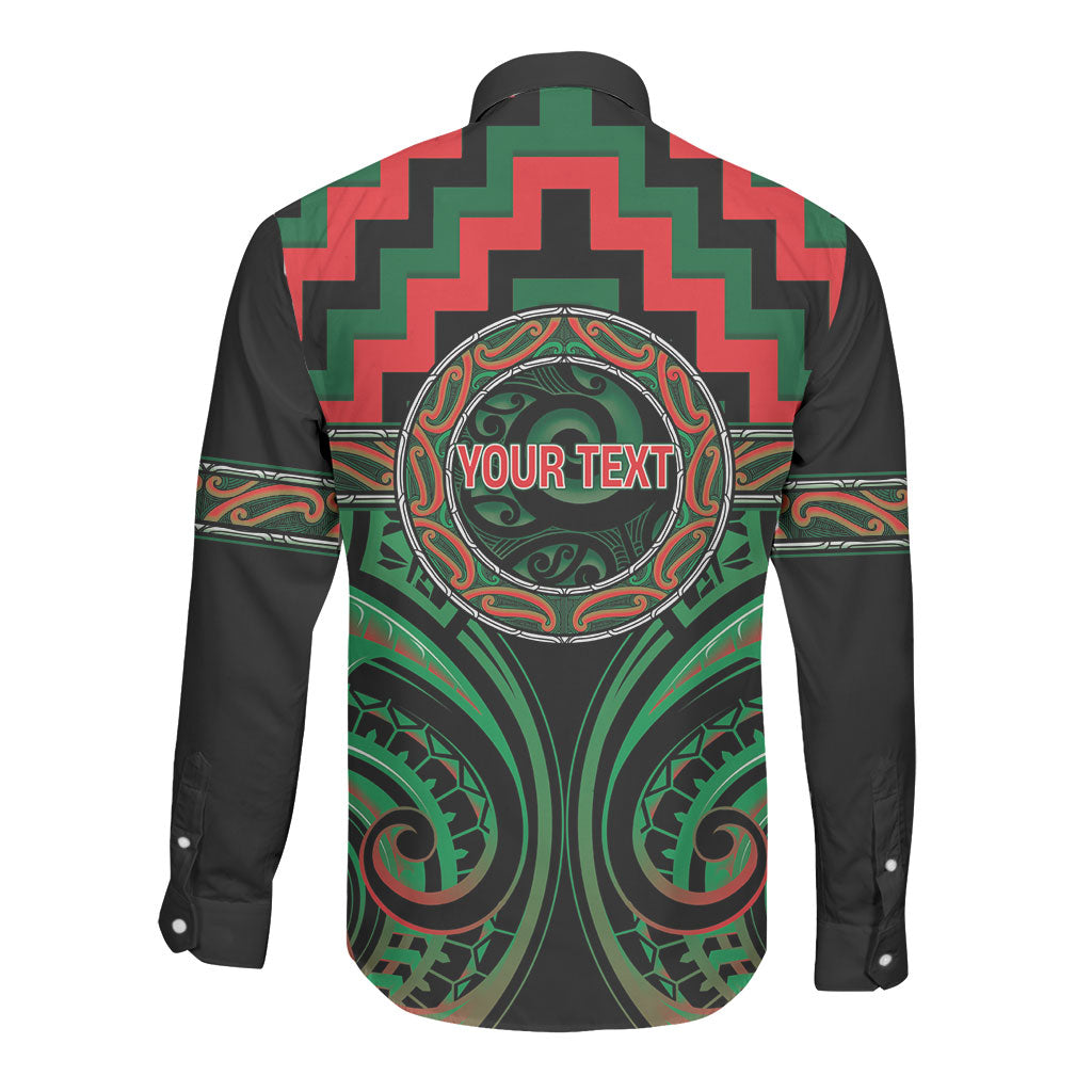 Aotearoa Ngai Tuhoe Personalised Long Sleeve Button Shirt Maori Iwi Poutama Puhoro Tattoo LT14 - Polynesian Pride