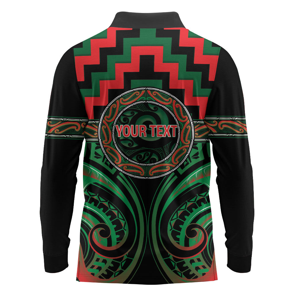 Aotearoa Ngai Tuhoe Personalised Long Sleeve Polo Shirt Maori Iwi Poutama Puhoro Tattoo LT14 - Polynesian Pride