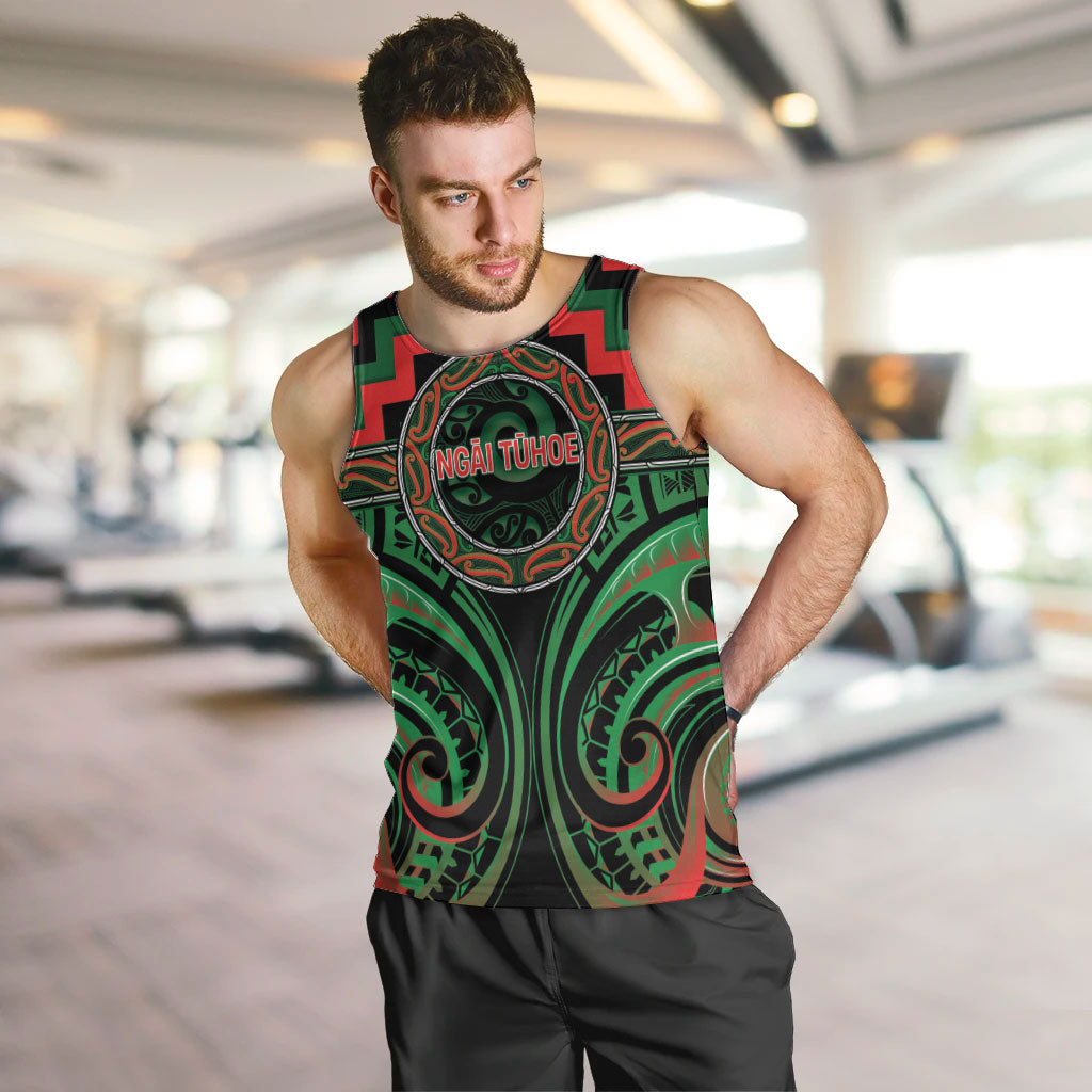 Aotearoa Ngai Tuhoe Personalised Men Tank Top Maori Iwi Poutama Puhoro Tattoo LT14 Green - Polynesian Pride