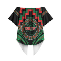 Aotearoa Ngai Tuhoe Personalised Off Shoulder Wrap Waist Top Maori Iwi Poutama Puhoro Tattoo LT14 - Polynesian Pride