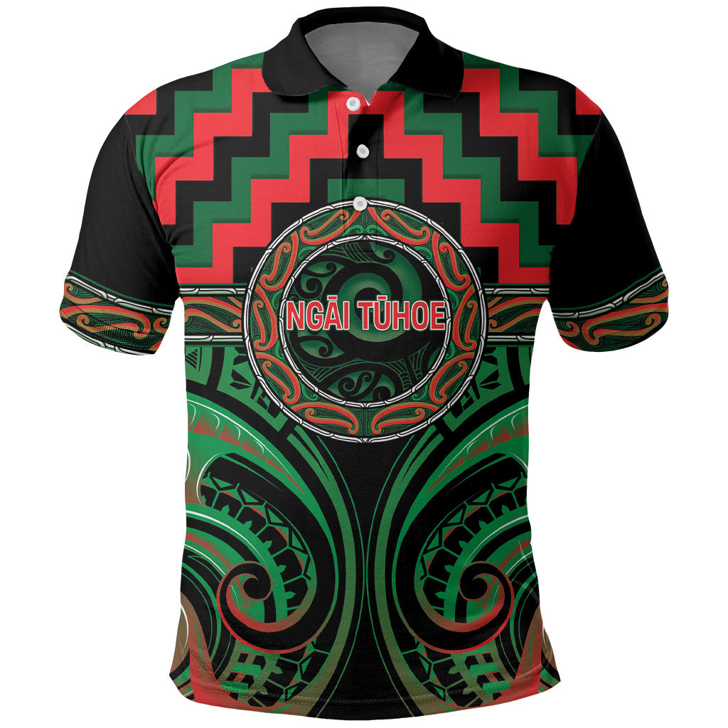 Aotearoa Ngai Tuhoe Personalised Polo Shirt Maori Iwi Poutama Puhoro Tattoo LT14 Green - Polynesian Pride