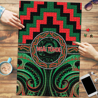 Aotearoa Ngai Tuhoe Puzzle Maori Iwi Poutama Puhoro Tattoo LT14 Green - Polynesian Pride