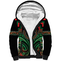 Aotearoa Ngai Tuhoe Personalised Sherpa Hoodie Maori Iwi Poutama Puhoro Tattoo LT14 Unisex Green - Polynesian Pride