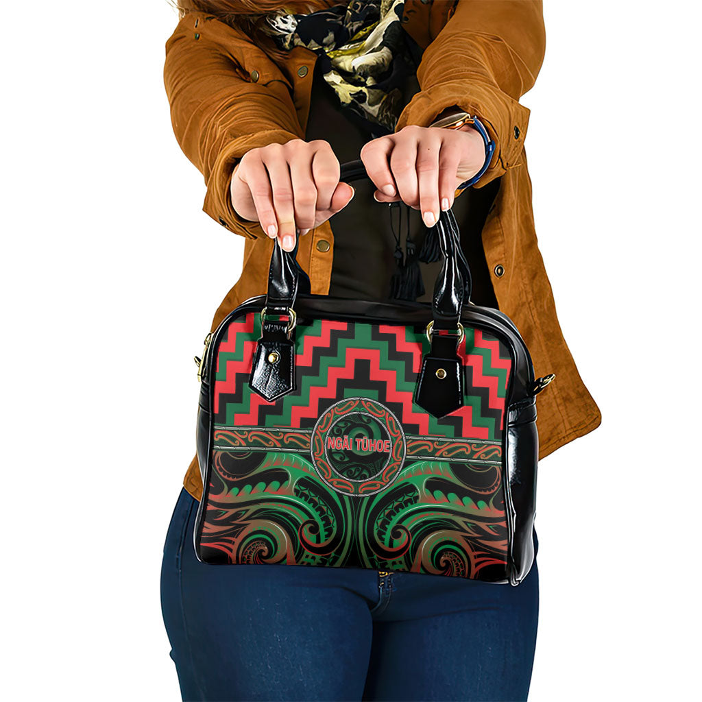 Aotearoa Ngai Tuhoe Shoulder Handbag Maori Iwi Poutama Puhoro Tattoo LT14 One Size Green - Polynesian Pride