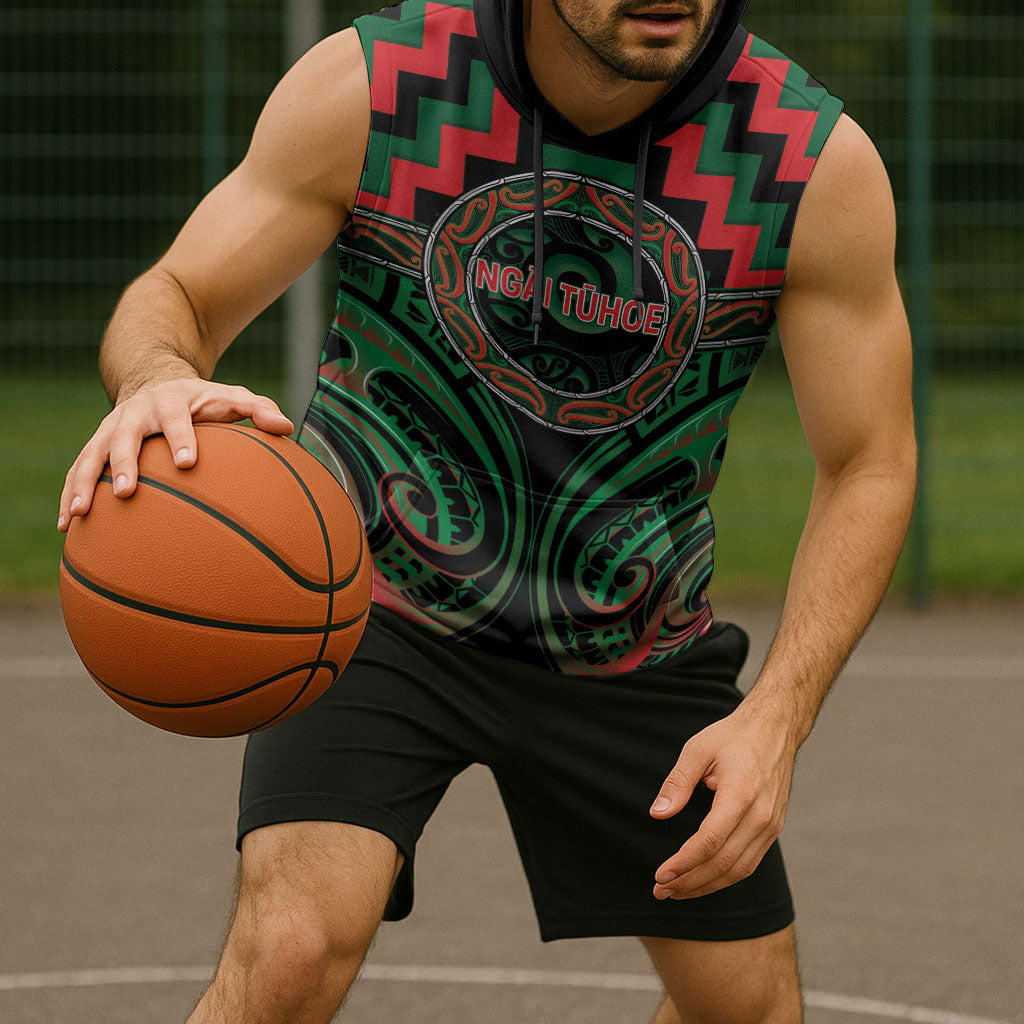 Aotearoa Ngai Tuhoe Personalised Sleeveless Hoodie Maori Iwi Poutama Puhoro Tattoo LT14 - Polynesian Pride