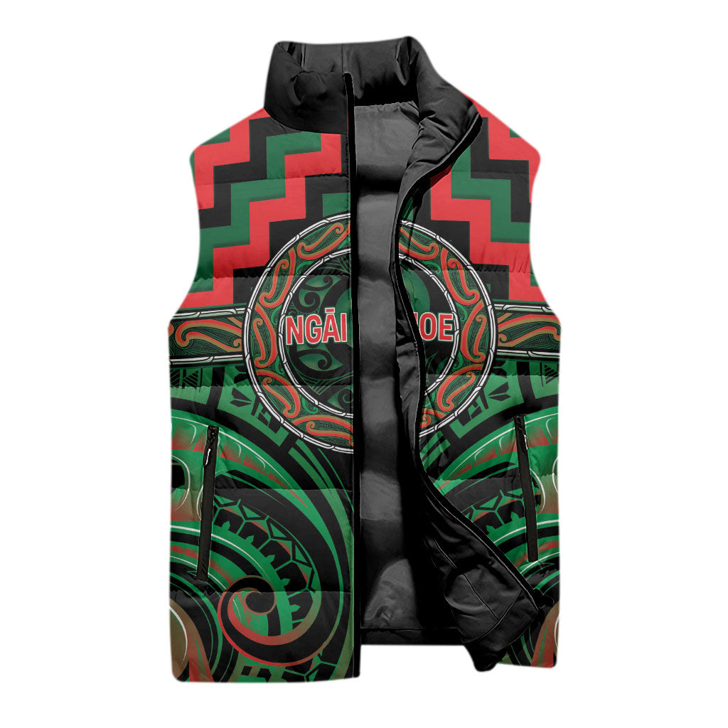 Aotearoa Ngai Tuhoe Personalised Sleeveless Puffer Jacket Maori Iwi Poutama Puhoro Tattoo LT14 - Polynesian Pride