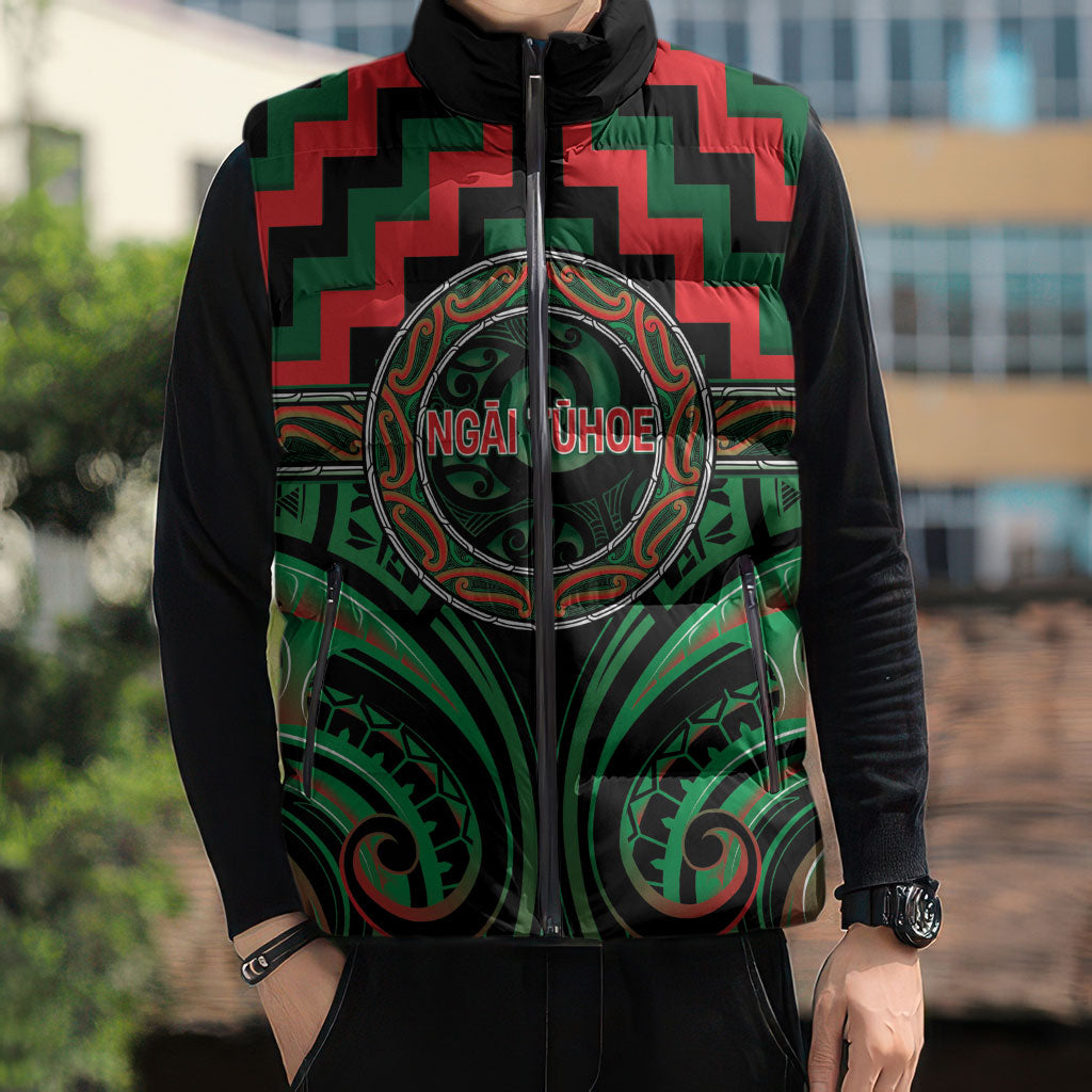 Aotearoa Ngai Tuhoe Personalised Sleeveless Puffer Jacket Maori Iwi Poutama Puhoro Tattoo LT14 - Polynesian Pride