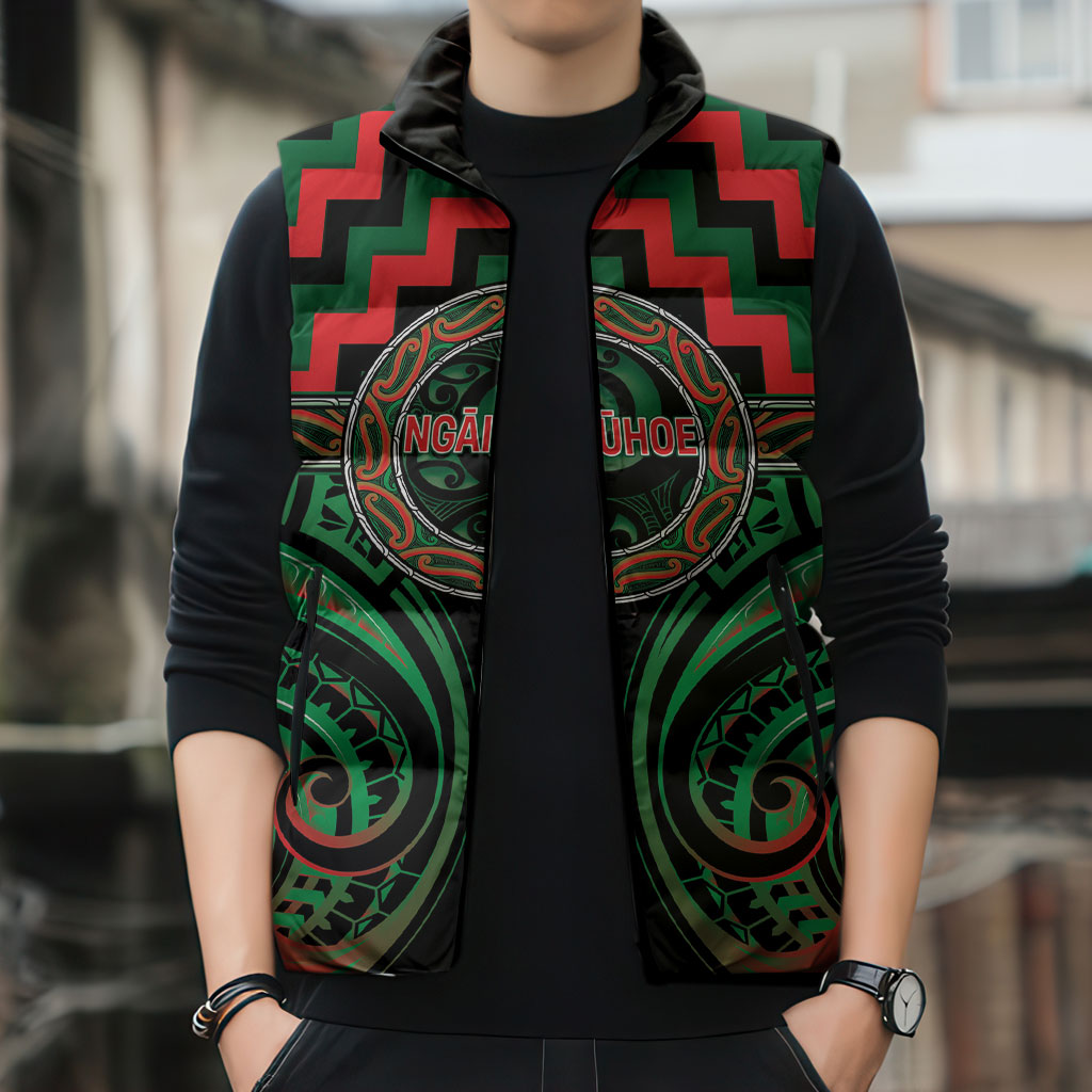 Aotearoa Ngai Tuhoe Personalised Sleeveless Puffer Jacket Maori Iwi Poutama Puhoro Tattoo LT14 - Polynesian Pride
